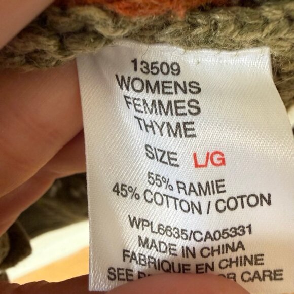 Woolrich | Cottagecore Green Knit Vest Floral | Embroidered Cotton | Size Large - Picture 8 of 10